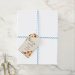 Watercolor flowers boho wedding photo thank you gift tags<br><div class="desc">Rustic botanical watercolor flowers botanical wedding photo Thank you gift tag. For spring,  summer,  fall,  or winter wedding.
You can easily add your own photo and text to make it very personal and unique.</div>
