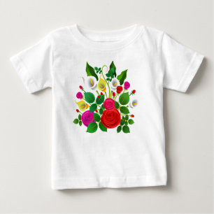 Watercolor Flowers Bouquet-47149 Baby T-Shirt