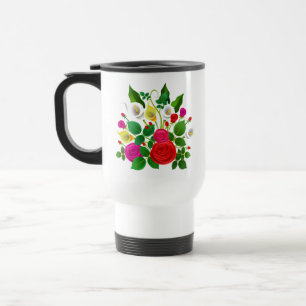 Watercolor Flowers Bouquet-47149 Travel Mug