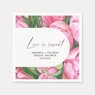 Watercolor flowers - Bridal shower Napkin