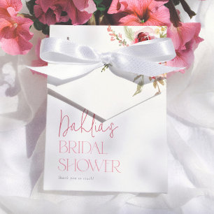 Watercolor Flowers Bridal Shower Thank You Favor Box