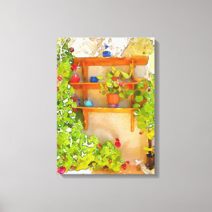 Watercolor flowers canvas print