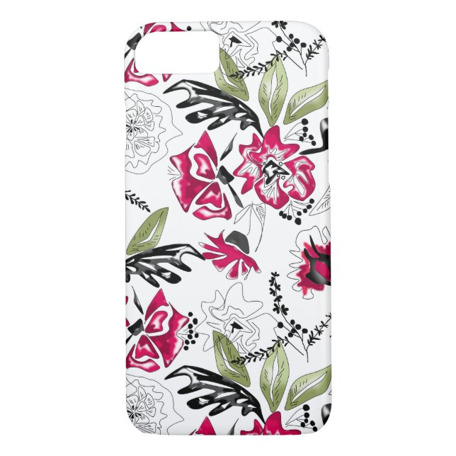 Watercolor flowers Case-Mate iPhone case (Back)