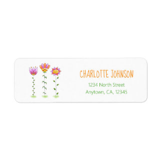 Watercolor Flowers Cute Doodle Painting
