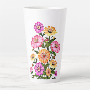 Watercolor Flowers Design-34063 Latte Mug