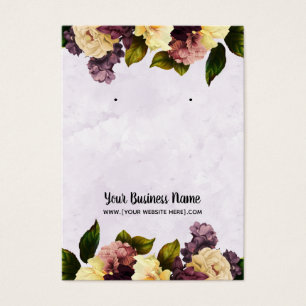 Watercolor Flowers Earring Display Cards