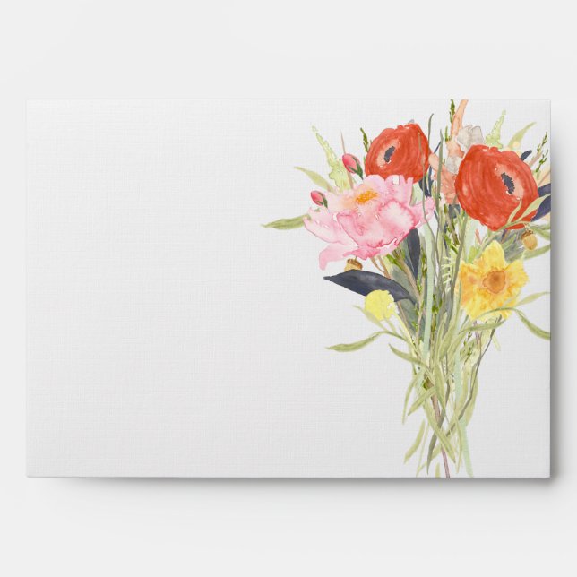 Watercolor Flowers Envelopes (Front)
