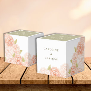 WATERCOLOR FLOWERS FAVOR BOX