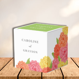 WATERCOLOR FLOWERS FAVOR BOX
