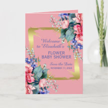 Watercolor Flowers - Golden Frame 10 + your text