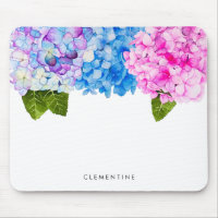 Watercolor Flowers Hydrangea | Add Name