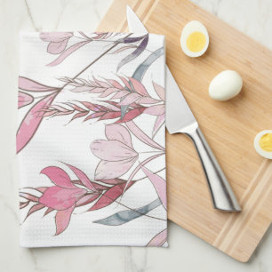 Watercolor flowers kitchen towel
