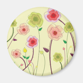 Watercolor Flowers Magnet