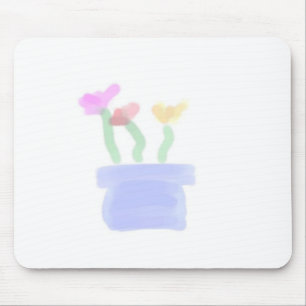 Watercolor Flowers Painting Mouse Pad