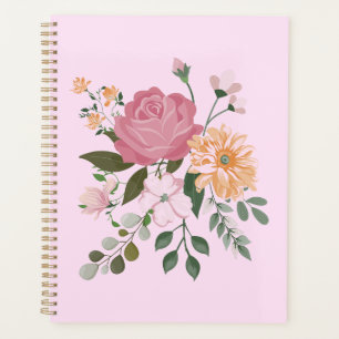 Watercolor flowers planner