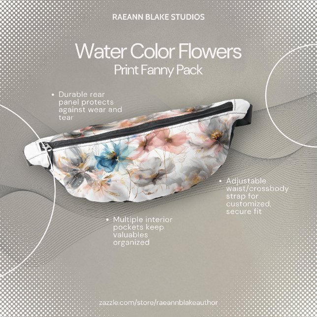Watercolor Flowers Print Fanny Pack (Creator Uploaded)