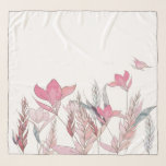 Watercolor flowers scarf<br><div class="desc">Watercolor red and pink flowers</div>