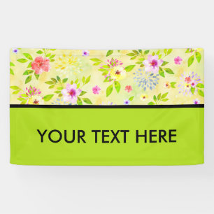 Watercolor Flowers seamless pattern I + your ideas Banner