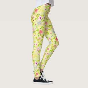 Watercolor Flowers seamless pattern I + your ideas Leggings