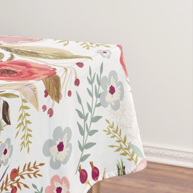 Watercolor Flowers Tablecloth (In Situ)