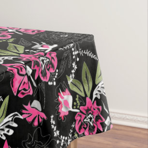 Watercolor flowers tablecloth
