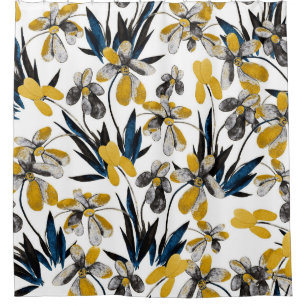 Watercolor flowers: vibrant summer pattern.