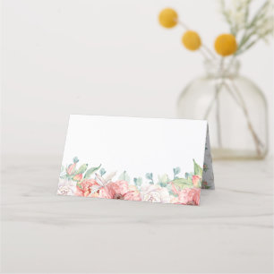 Watercolor Flowers Wedding Place Cards