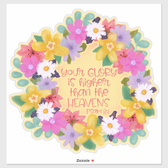 Watercolor Flowers Wreath Inspirational Quote (Sheet)