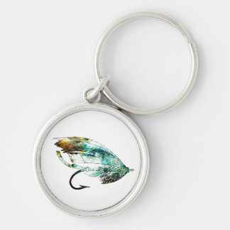 Watercolor Fly Fishing Lure art Keychain