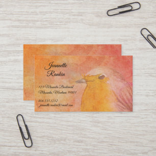 Watercolor Flying Bird Business Card