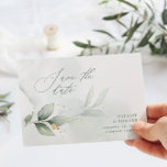 Watercolor foliage and metallic gold wedding save the date<br><div class="desc">Etherial watercolor foliage and metallic gold effect wedding save the date invite. With beautiful watercolor details. This modern wedding invite is sure to set the style for your big day.</div>