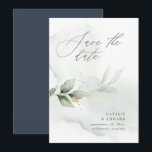 Watercolor foliage and metallic gold wedding save the date<br><div class="desc">Etherial watercolor foliage and metallic gold effect wedding save the date invite. With beautiful watercolor details. This modern wedding invite is sure to set the style for your big day.</div>