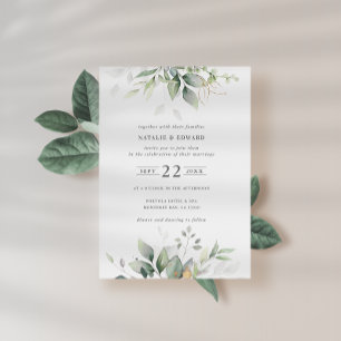 Watercolor foliage botanical greenery wedding
