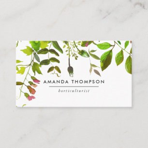 Watercolor Foliage Business Card