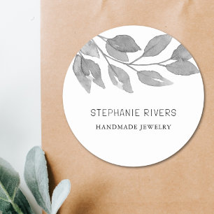 Watercolor Foliage Jewellery Maker Classic Round Sticker