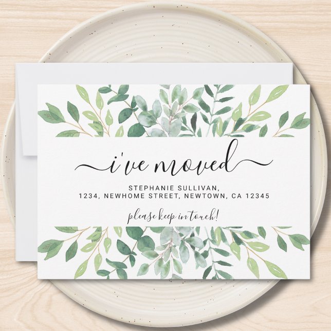Watercolor Foliage Moving Announcement (Creator Uploaded)