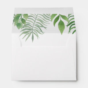Watercolor Foliage Wedding Envelopes