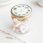 Watercolor foliage wedding favor classic round sticker<br><div class="desc">Watercolor foliage wedding favor stickers. Part of a complete wedding suite</div>