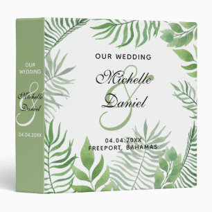 Watercolor Foliage Wedding Planner/Album Binder