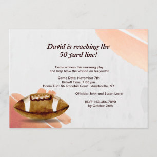 Watercolor Football Invitation