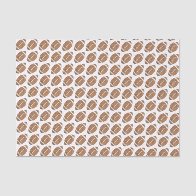 Watercolor Football Pattern Tissue Paper (Front)