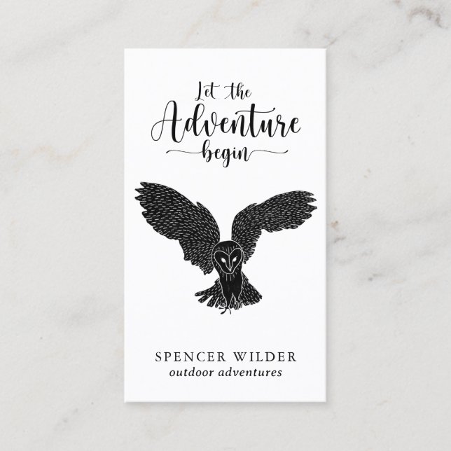 Watercolor Forest Adventure Nature Guide Business Card (Front)