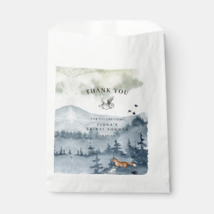 Watercolor Forest Animals Bridal Shower Favour Bag