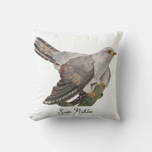Watercolor forest birds throw pillow