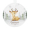 Watercolor Forest Deer Baby's First Christmas