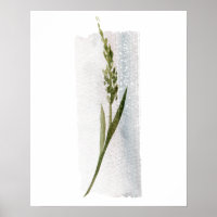 Watercolor Forest Grass Poster