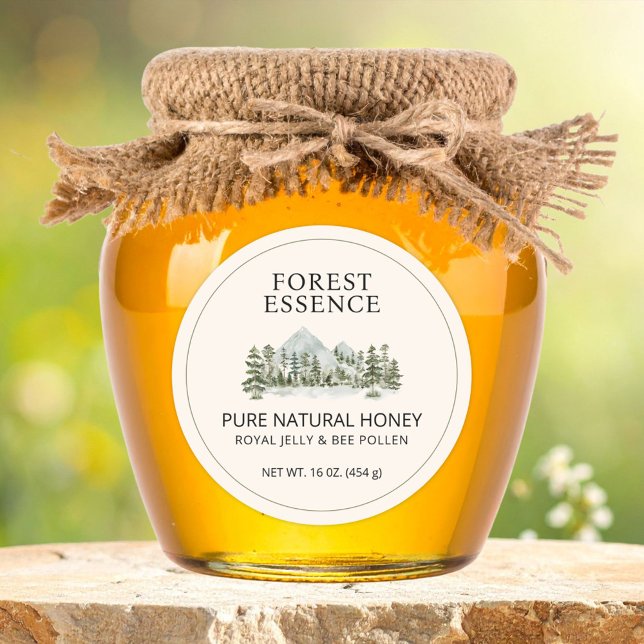 Watercolor Forest Honey Business Product Label (In situ 1)