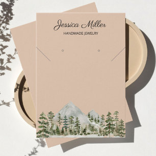 Watercolor Forest Jewellery Business Display Card