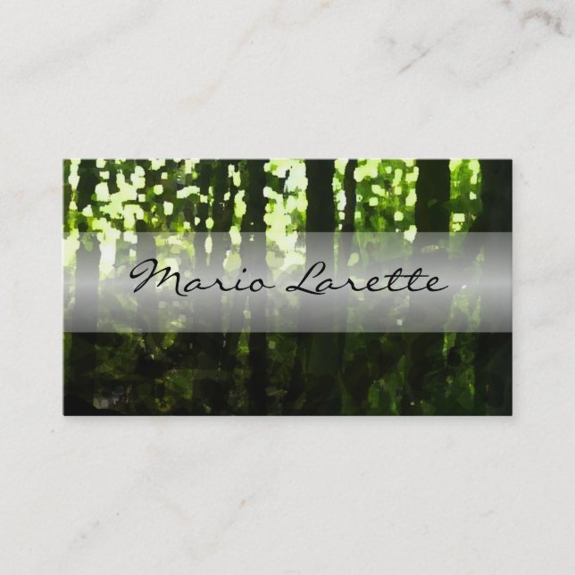 WATERCOLOR FOREST Landscape Designer Business Card (Front)