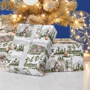 Watercolor Forest Pattern Wrapping Paper